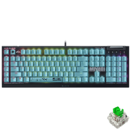Razer BlackWidow V4 X Zenless Zone Zero Edition Edition Gaming Mechanical Keyboard - Full Size Wired, Chroma RGB, Razer Green Switch, US Layout, FRML