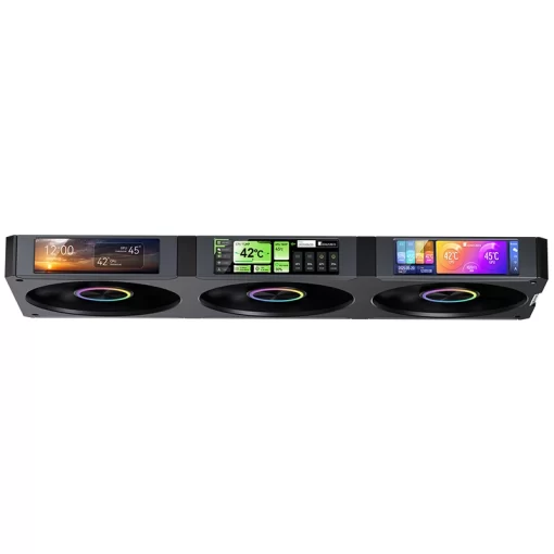 JONSBO TF3-360SCB Black AIO Liquid Cooling - 3.5 inches IPS Main Screen (640×480 px), 360mm radiator