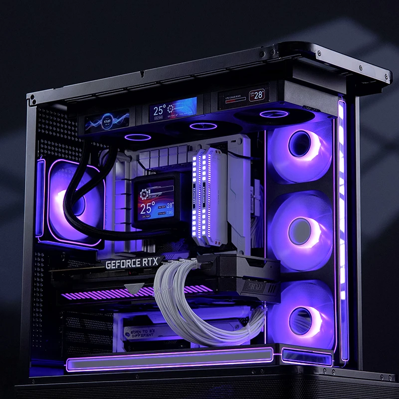 JONSBO TF3-360SCB White AIO Liquid Cooling - 3.5 inches IPS Main Screen (640×480 px), 360mm radiator 51 TF3 360SCB Black pic 21