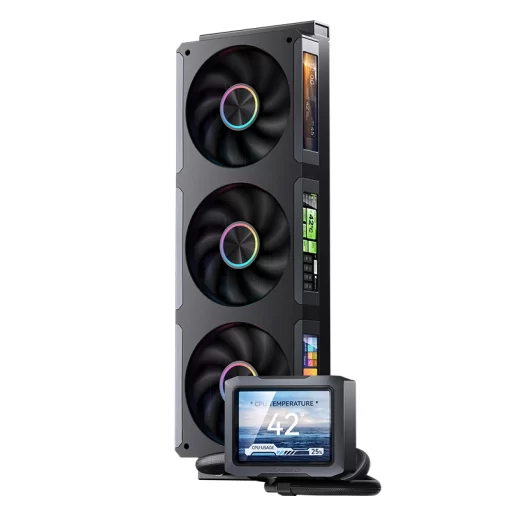 JONSBO TF3-360SCB Black AIO Liquid Cooling - 3.5 inches IPS Main Screen (640×480 px), 360mm radiator