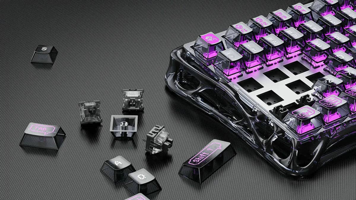 GravaStar Mercury V75 Lite - Transparent Black Gaming Keyboard 22 V75 10 a52a4a15 5518 4358 8704 73d7eda3fc27
