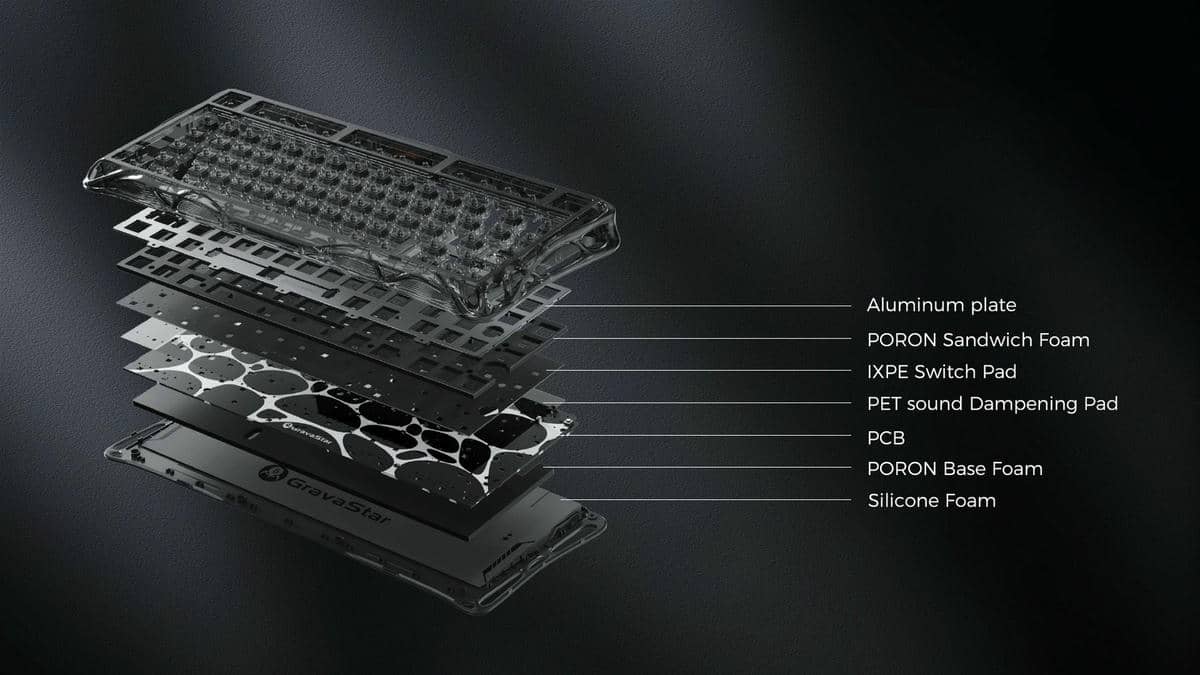 GravaStar Mercury V75 Lite - Transparent Black Gaming Keyboard 23 V75 11 fbfda2c5 578f 4580 b838 388ed820b7eb