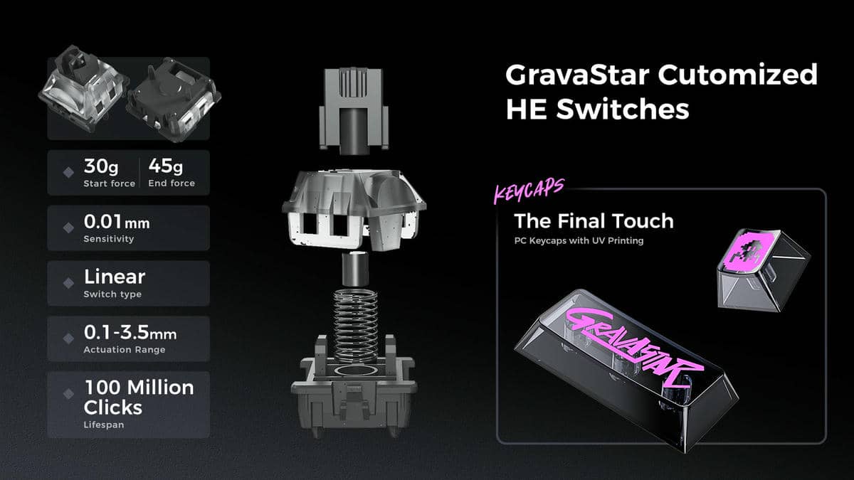 GravaStar Mercury V75 Lite - Transparent Black Gaming Keyboard 17 V75 bf29ad83 f513 4b93 902f 5a226c89e2e5