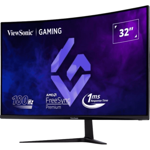 ViewSonic VX3218C-2K Curved 1500R Gaming Monitor - 32 inch, 2K QHD (2560 x 1440), VA 165Hz (2x HDMI 2.0, 1x DisplayPort), 2x 2W