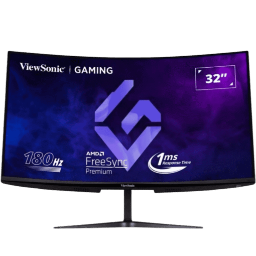 ViewSonic VX3218C-2K Curved 1500R Gaming Monitor - 32 inch, 2K QHD (2560 x 1440), VA 165Hz (2x HDMI 2.0, 1x DisplayPort), 2x 2W