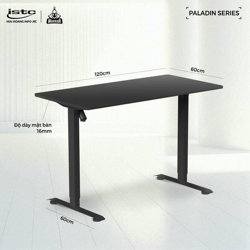 WARRIOR Paladin Series WGT602 White - Electric Height Adjustable Standing Desk 13 WARRIOR – Paladin Series – WGT602 Black page 2