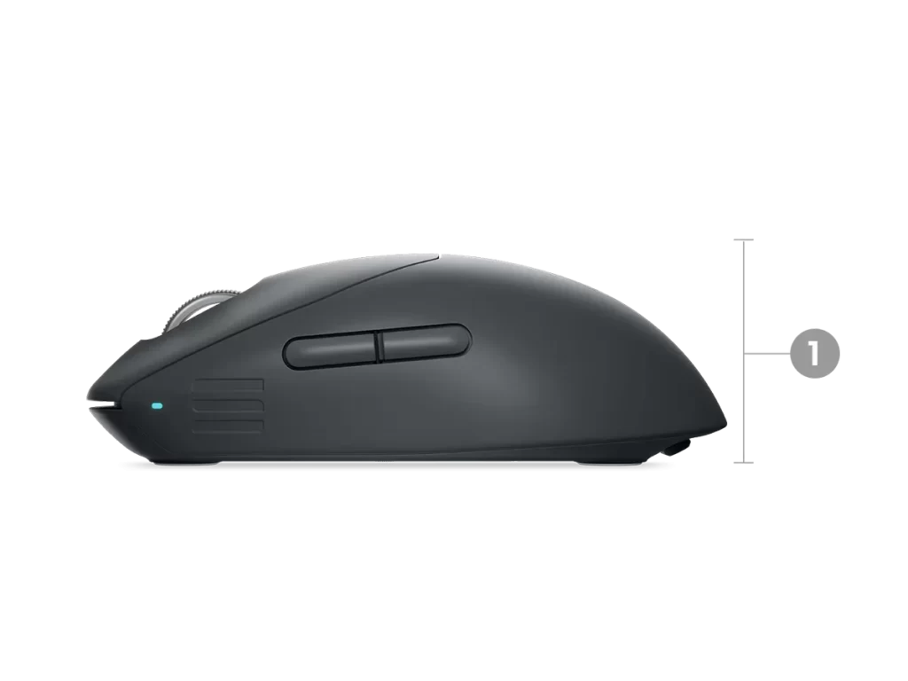 Alienware Pro Wireless Gaming Mouse - Dark Side of the Moon 23 alienware pro mouse dsotm pdp dimension height