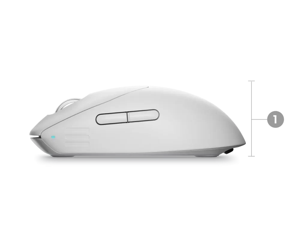 Alienware Pro Wireless Gaming Mouse - Lunar Light 27 alienware pro mouse ll pdp dimension height