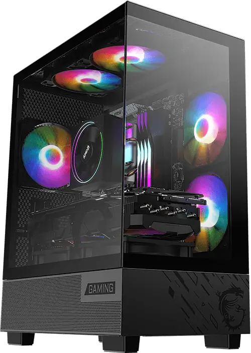 MSI PAG PANO M110A Panoramic Case - Black, M-ATX, 3x 120mm fan included 11 compact img