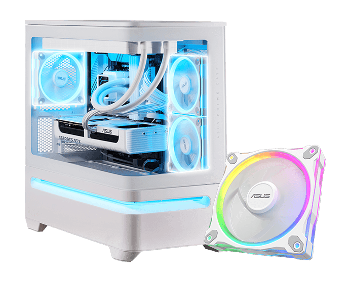 ASUS Prime AP202TG White M-ATX Tempered Glass Case 51 fans
