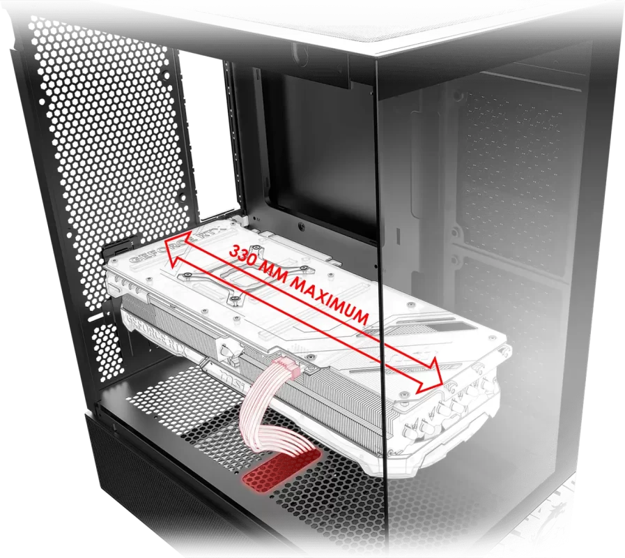 MSI PAG PANO M110A Panoramic Case - Black, M-ATX, 3x 120mm fan included 19 graphicardSurpport img