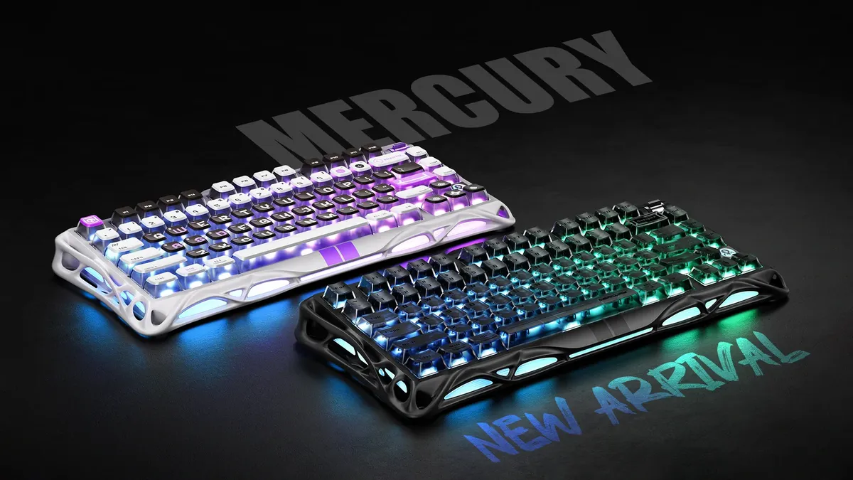 GravaStar Mercury V75 - Stealth Black - Magnetic HE Gaming Keyboard 14 gravastar mercury v75 he gaming keyboard 75 percent hall effect magnetic switches 8khz polling rgb aluminum hot swappable 10