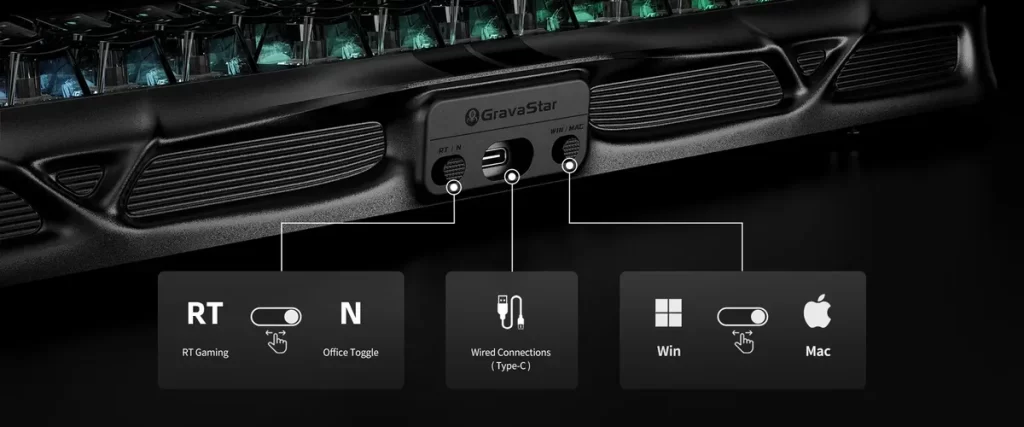 GravaStar Mercury V75 - Stealth Black - Magnetic HE Gaming Keyboard 22 gravastar mercury v75 he gaming keyboard 75 percent hall effect magnetic switches 8khz polling rgb aluminum hot swappable 13
