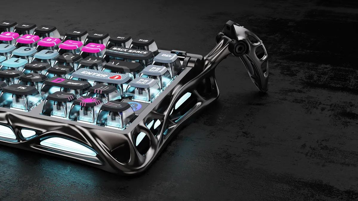 GravaStar Mercury V75 Pro - Cyberpunk - Magnetic HE Gaming Keyboard 21 gravastar mercury v75 pro cyberpunk 75 percent hall effect magnetic switches 8khz polling rgb aluminum hot swappable futuristic design 14