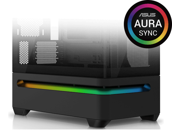 ASUS Prime AP202TG White M-ATX Tempered Glass Case 50 lighting