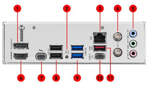 MSI B860M GAMING PLUS WIFI Mainboard 83 msi b860m gaming plus wifi io