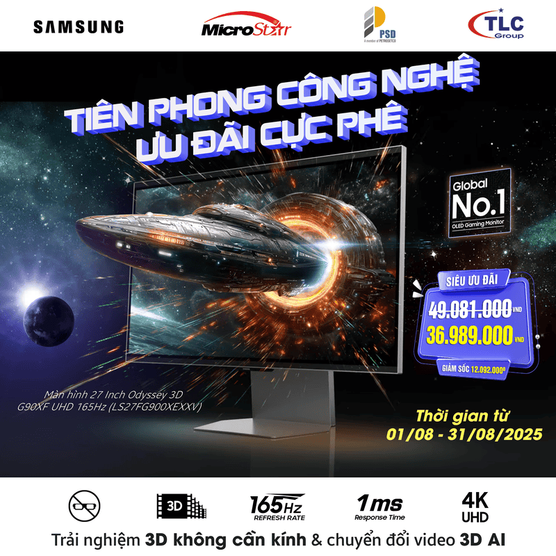 SAMSUNG ODYSSEY 3D - TIÊN PHONG CÔNG NGHỆ ƯU ĐÃI CỰC PHÊ 7 odyssey 3D giam gia 1