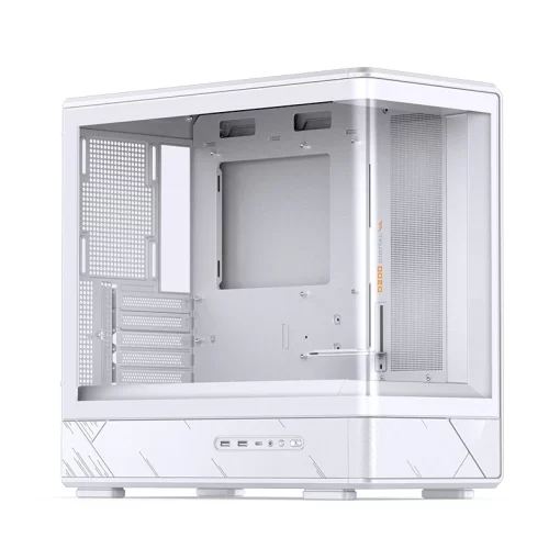Jonsbo D200 White One-Piece Glass Panel Micro-ATX Tower Case