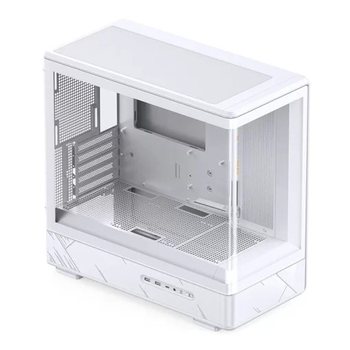 Jonsbo D200 White One-Piece Glass Panel Micro-ATX Tower Case