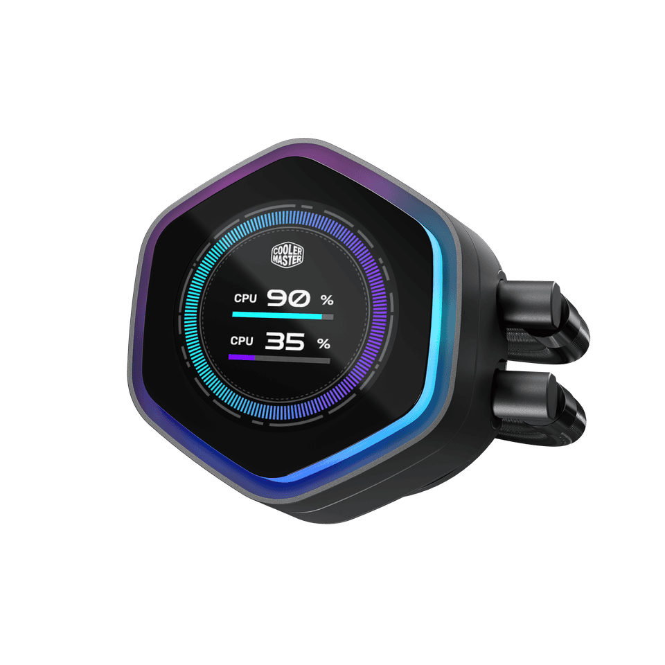Cooler Master MASTERLIQUID 360 ATMOS II LCD Black AIO Liquid CPU Cooler 2 Cooler Master MASTERLIQUID 360 ATMOS II LCD Black AIO Liquid CPU Cooler