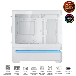 ASUS Prime AP202TG White M-ATX Tempered Glass Case 11 PRIME AP202 TG WHT 8
