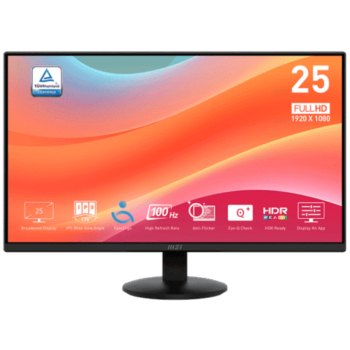MSI PRO MP252L Monitor - 24.5 inch, Full HD (1920x1080), 100Hz, HDMI, Display Port