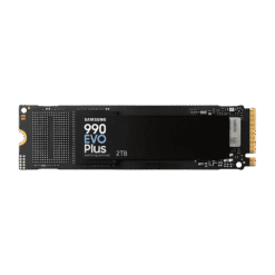 Samsung 990 EVO Plus 2TB (MZ-V9S2T0BW) SSD - M.2 2280 NVMe 2.0, PCIe Gen 4x4, Gen 5x2, 6.300 MB/s write, 7.250 MB/s read