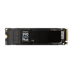 Samsung 990 EVO Plus 1TB (MZ-V9S1T0BW) SSD - M.2 2280 NVMe 2.0, PCIe Gen 4x4, Gen 5x2, 6.300 MB/s write, 7.150 MB/s read