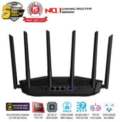 ASUS TUF Gaming BE6500 (TUF-BE6500) WiFi 7 Gaming Router - 688+5764 Mbps, 4x External antenna 11 TUF GAMING BE6500 05