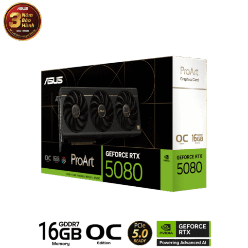 ASUS ProArt GeForce RTX 5080 OC Editon 16GB GDDR7 (PROART-RTX5080-O16G) Graphics Card