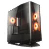 Cougar FV270 RGB Black Mid-Tower E-ATX Gaming Case - 4 Pre-installed Fans, BTF MB support