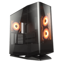 Cougar FV270 RGB Black Mid-Tower E-ATX Gaming Case - 4 Pre-installed Fans, BTF MB support