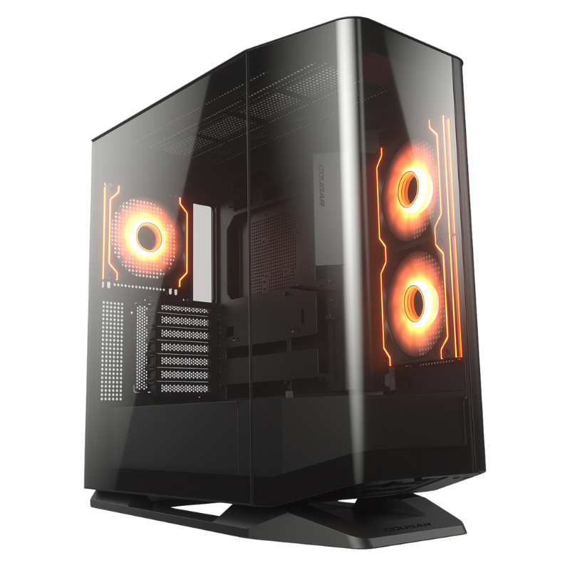Cougar FV270 RGB Black Mid-Tower E-ATX Gaming Case - 4 Pre-installed Fans, BTF MB support 1 Cougar FV270 RGB Black Mid-Tower E-ATX Gaming Case - 4 Pre-installed Fans, BTF MB support