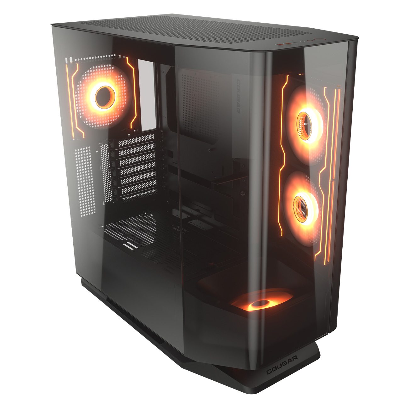 Cougar FV270 RGB Black Mid-Tower E-ATX Gaming Case - 4 Pre-installed Fans, BTF MB support 2 Cougar FV270 RGB Black Mid-Tower E-ATX Gaming Case - 4 Pre-installed Fans, BTF MB support