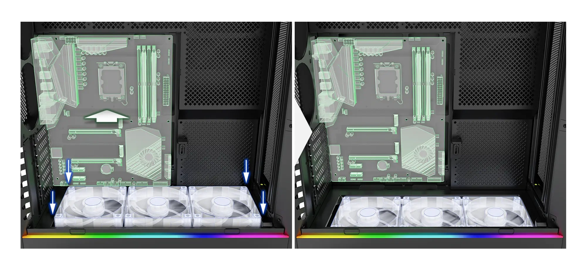 Montech HS01 Pro Black Mesh Front Panel ATX Case - 5x GF120 V2 ARGB fans included 36 HS01 PRO black page 14 1