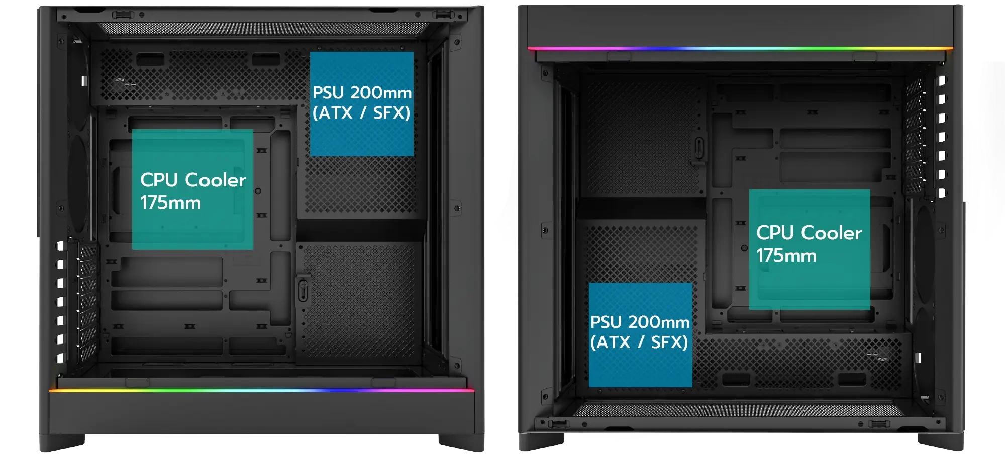 Montech HS02 Pro Tempered Glass Front Panel ATX Case - 5x GF120 V2 ARGB fans included 39 HS01 PRO black page 15