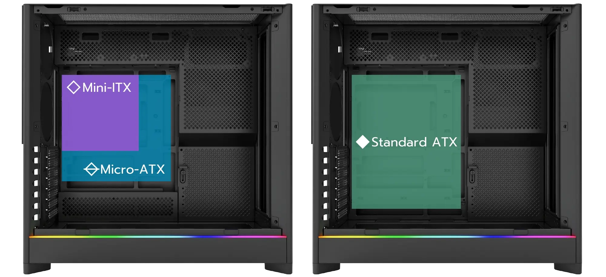 Montech HS01 Pro Black Mesh Front Panel ATX Case - 5x GF120 V2 ARGB fans included 38 HS01 PRO black page 17