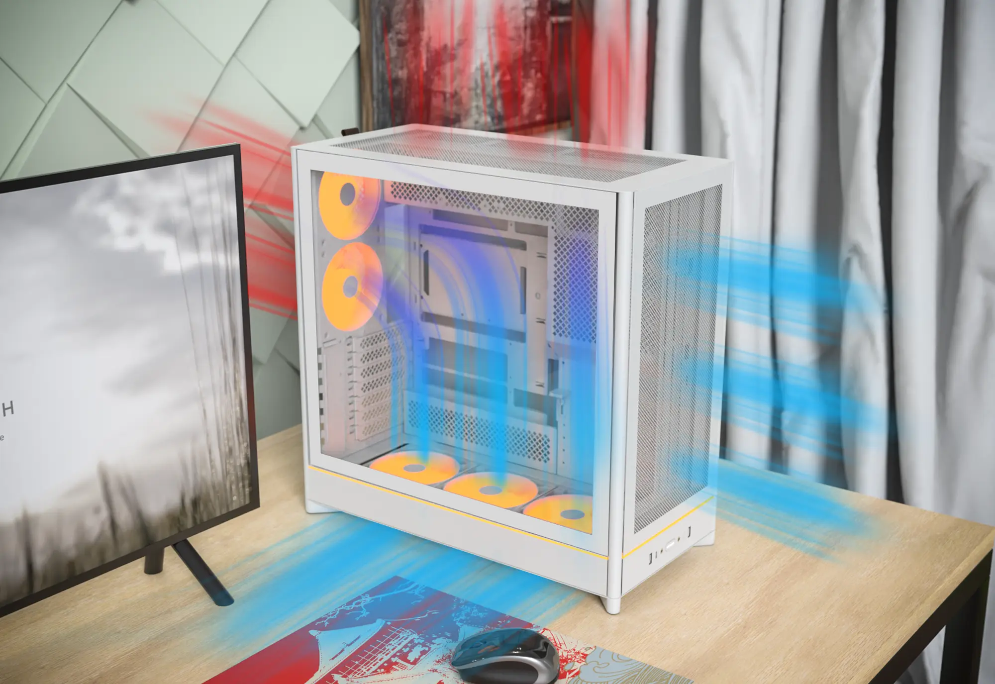 Montech HS01 Pro Black Mesh Front Panel ATX Case - 5x GF120 V2 ARGB fans included 25 HS01 PRO black page 4