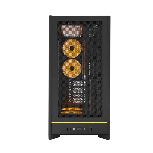 Montech HS01 Pro Black Mesh Front Panel ATX Case - 5x GF120 V2 ARGB fans included