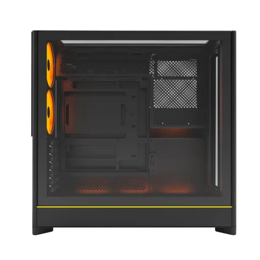 Montech HS01 Pro Black Mesh Front Panel ATX Case - 5x GF120 V2 ARGB fans included