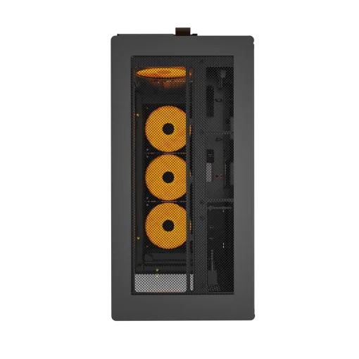Montech HS02 Pro Tempered Glass Front Panel ATX Case - 5x GF120 V2 ARGB fans included