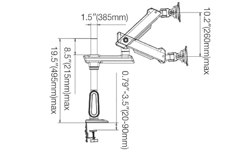 North Bayou L70 Led RGB dimension 1