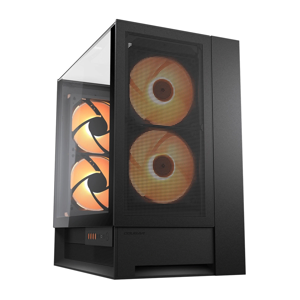 Cougar OmnyX Black Mid-Tower ATX Symmetrical Panoramic Gaming Case 1 Cougar OmnyX Black Mid-Tower ATX Symmetrical Panoramic Gaming Case