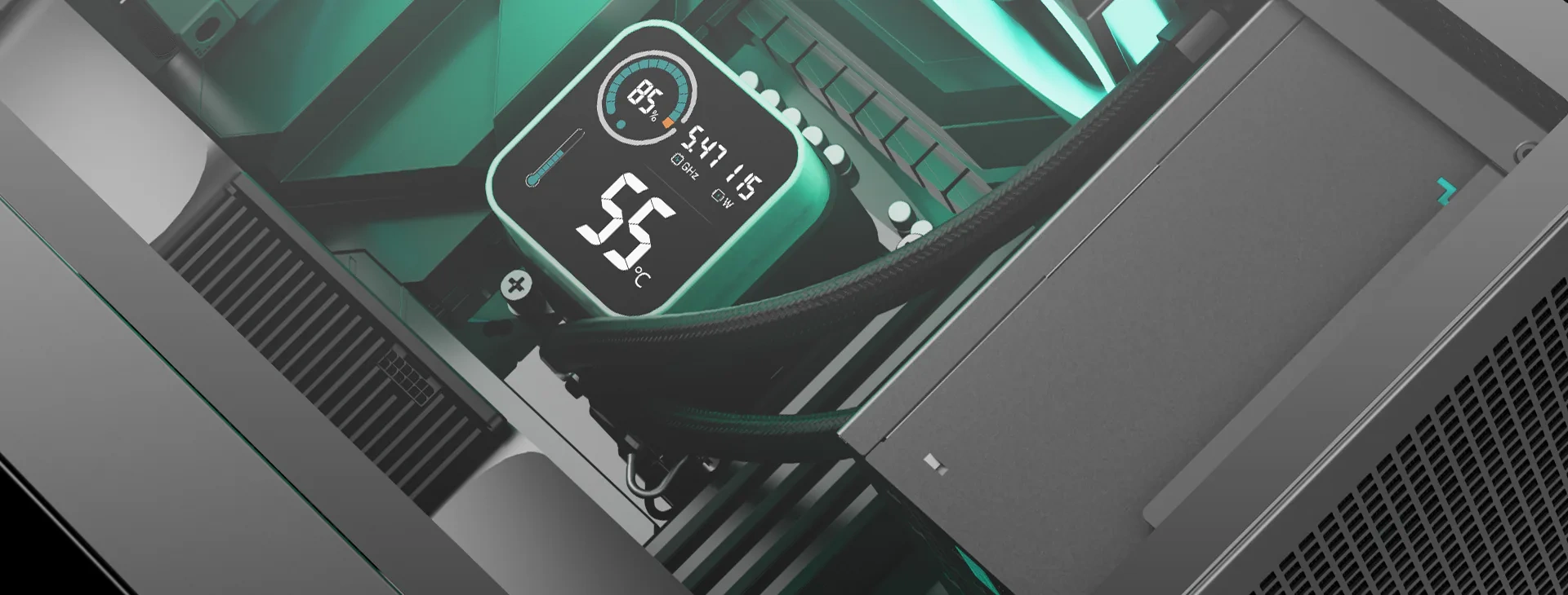DEEPCOOL CH160 Plus Black Portable High Airflow M-ITX Case 12 OverViewbg