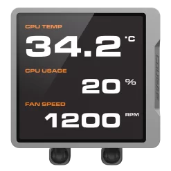 Cougar POSEIDON VISTEK PRO ARGB 360 Black AIO Liquid CPU Cooler - 3.95-inch IPS TFT LCD, 3x 120mm ARGB Fans 9 Poseidon Vistek Pro B pump 01