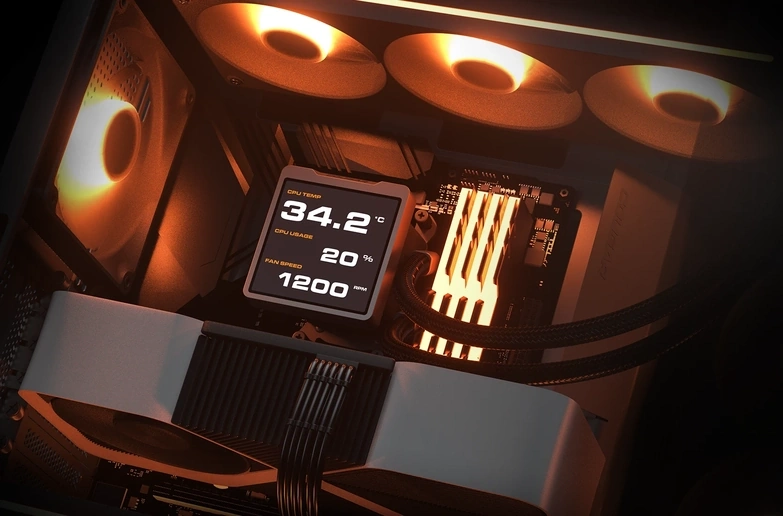 Cougar POSEIDON VISTEK PRO ARGB 360 Black AIO Liquid CPU Cooler - 3.95-inch IPS TFT LCD, 3x 120mm ARGB Fans 17 Poseidon Vistek Pro Cutting Edge