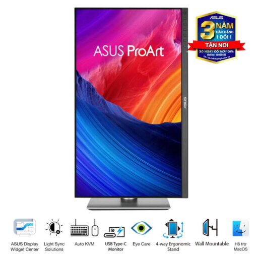 ASUS ProArt PA32QCV Professional Monitor - 32” IPS, 16:9, UHD 6K (6016 x 3384), ΔE < 2, Calman Verified, USB-C 96W, 60Hz, Ergonomic Stand
