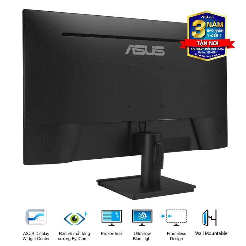ASUS VA27AQ Eye Care Monitor - 27 inch, IPS QHD (2560 x 1440) Frameless, 75Hz, D-Sub (VGA) + DisplayPort + HDMI 6 ASUS VA27AQ Eye Care Monitor - 27 inch, IPS QHD (2560 x 1440) Frameless, 75Hz, D-Sub (VGA) + DisplayPort + HDMI