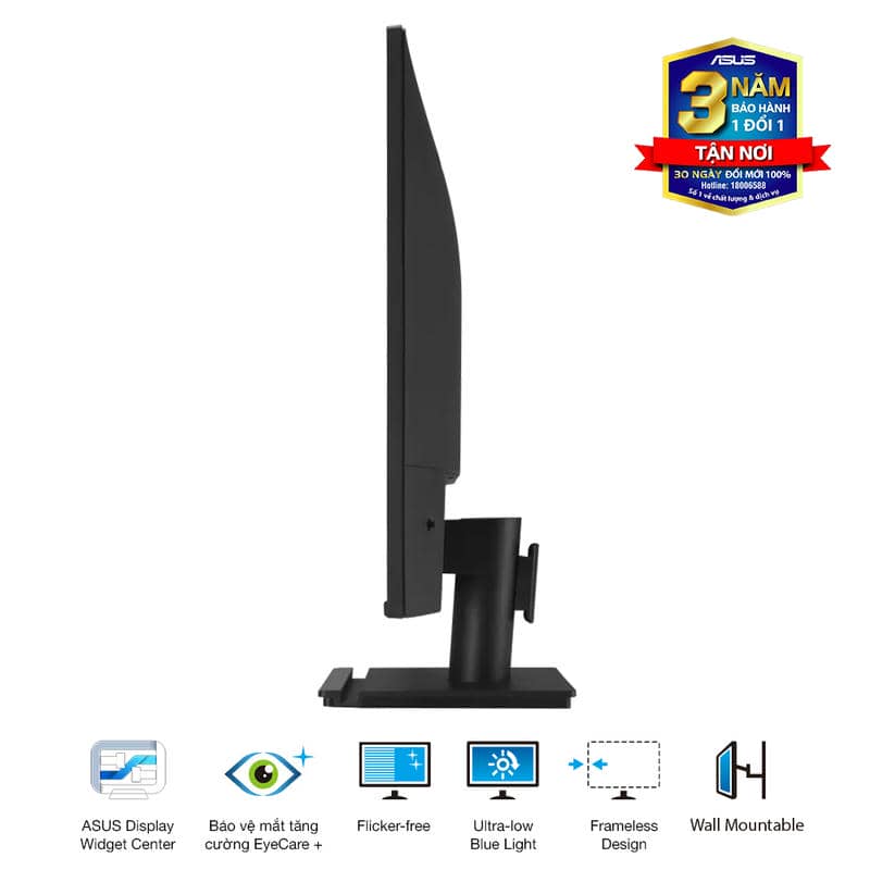 ASUS VA27AQ Eye Care Monitor - 27 inch, IPS QHD (2560 x 1440) Frameless, 75Hz, D-Sub (VGA) + DisplayPort + HDMI 8 ASUS VA27AQ Eye Care Monitor - 27 inch, IPS QHD (2560 x 1440) Frameless, 75Hz, D-Sub (VGA) + DisplayPort + HDMI