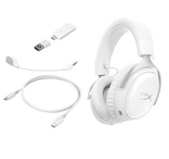 HyperX Cloud III S Wireless White (AX6G1AA) Gaming Headset 16 hyperx cloud iii s wireless white ax6g1aa angle 8
